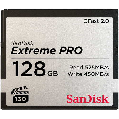 SANDISK EXTREME PRO CFAST MEMORY CARD 128GB
